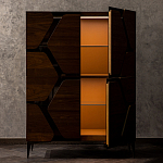 Высокий комод с узором из шпона на фасаде Sahara варинант исполнения - 2 | Loft Concept в Ульяновске