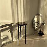 Круглый журнальный столик со столешницей из эпоксидной смолы Epoxy Resin Flowers Coffee Table варинант исполнения - 6 | Loft Concept в Ульяновске