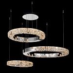 Люстра из 3-х колец с мозаичным хрустальным оформлением Sparks of Crystal варинант исполнения - 3 | Loft Concept в Ульяновске