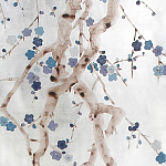 Обои ручная роспись Plum Blossom Hokusai on Tarnished Silver gilded paper варинант исполнения - 2 | Loft Concept в Ульяновске