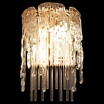 Бра с эффектом стекающего стекла и прозрачными трубками Textured Glass варинант исполнения - 3 | Loft Concept в Ульяновске