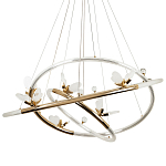 Кольцевая люстра с декором в виде бабочек Glass Butterflies Three Rings Chandelier варинант исполнения - 1 | Loft Concept в Ульяновске