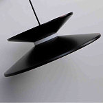 Бра черного цвета с двойным абажуром в форме конусов Obsidian Touch варинант исполнения - 3 | Loft Concept в Ульяновске