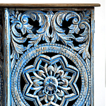 Комод с резным фасадом Blue Carved Chest of Drawers варинант исполнения - 3 | Loft Concept в Ульяновске
