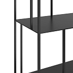 Стеллаж из металла широкий Wide Menzie Metal Rack Black варинант исполнения - 3 | Loft Concept в Ульяновске