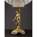 Чаша стеклянная прозрачная на бронзовой подставке с фигуркой девушки Eden Garden варинант исполнения - 6 | Loft Concept в Ульяновске