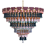 Люстра круглая с декором из разноцветных элементов в виде листьев Changing Seasons варинант исполнения - 4 | Loft Concept в Ульяновске