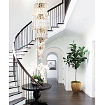 Большая многоярусная люстра с хрустальными подвесками Crystal Art Multi-tiered Gold Chandelier варинант исполнения - 2 | Loft Concept в Ульяновске