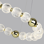 Люстра подвесная кольцевая с прозрачными рифлеными шарообразными плафонами Crystal Globule варинант исполнения - 4 | Loft Concept в Ульяновске