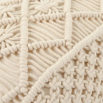 Чехол на подушку с макраме бежевого цвета Macrame варинант исполнения - 2 | Loft Concept в Ульяновске