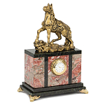 Часы настольные из натурального камня с декором в виде коня Horse Stone Clock варинант исполнения - 4 | Loft Concept в Ульяновске