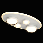 Потолочный светильник овальной формы белого цвета с 4-мя лампами Lunar Pebbles варинант исполнения - 3 | Loft Concept в Ульяновске