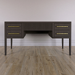 Большой Рабочий стол Primo с 5 выдвижными ящиками Темный орех варинант исполнения - 1 | Loft Concept в Ульяновске