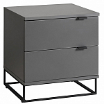 Тумба прикроватная цвета графит с ящиками Strict Lines варинант исполнения - 1 | Loft Concept в Ульяновске