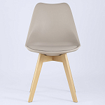 Стул с основой из пластика и мягким сиденьем Arvika Beige варинант исполнения - 3 | Loft Concept в Ульяновске