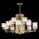 Люстра многоярусная с 15-ю цилиндрическими плафонами из стекла Laurent варинант исполнения - 3 | Loft Concept в Ульяновске