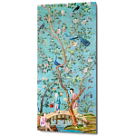 Постер на холсте в стиле шинуазри Chinoiserie Bridge in the garden Poster варинант исполнения - 1 | Loft Concept в Ульяновске