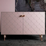 Дизайнерский комод розовый с фактурным фасадом Tiles варинант исполнения - 1 | Loft Concept в Ульяновске