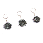 Зеркало брелок карманное двухстороннее из натурального камня Серафинит Stone Mirrors варинант исполнения - 8 | Loft Concept в Ульяновске