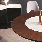 Обеденный стол круглый на чёрном фигурном основании Bosnia dinning table  варинант исполнения - 1 | Loft Concept в Ульяновске