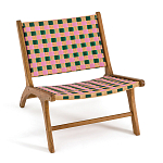 Кресло низкое из массива тика Barbados варинант исполнения - 2 | Loft Concept в Ульяновске