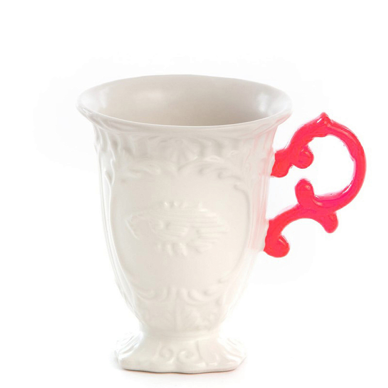 Кружка Seletti I-Mug Fuchsia Белый Фуксия в Ульяновске | Loft Concept 