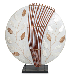 Настольная лампа из перламутра и дерева на подставке Indonesian Petal варинант исполнения - 2 | Loft Concept в Ульяновске