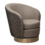 Кресло вращающееся черно-золотая рогожка Julia Armchair Golden Belt варинант исполнения - 1 | Loft Concept в Ульяновске