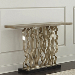 Консоль с прямоугольной столешницей и фактурным основанием Waves варинант исполнения - 1 | Loft Concept в Ульяновске