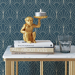 Подсвечник золотая обезьяна с блюдцем Golden Monkey варинант исполнения - 1 | Loft Concept в Ульяновске