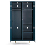 Шкаф двухдверный Scale Ornament Blue Wardrobe варинант исполнения - 4 | Loft Concept в Ульяновске