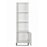 Стеллаж книжный белый с 3-мя открытыми полками и дверкой Strict Lines варинант исполнения - 2 | Loft Concept в Ульяновске