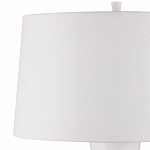 Торшер белый с тканевым абажуром на деревянном основании Graceful Silhouette варинант исполнения - 2 | Loft Concept в Ульяновске