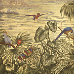 Обои ручная роспись Le Brésil Amarelo Deep Rich Gold варинант исполнения - 3 | Loft Concept в Ульяновске