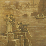 Обои ручная роспись Views of Italy Sepia варинант исполнения - 1 | Loft Concept в Ульяновске