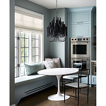 Люстра черная с несколькими ярусами деревянных палочек Bright Wooden Chandelier варинант исполнения - 5 | Loft Concept в Ульяновске