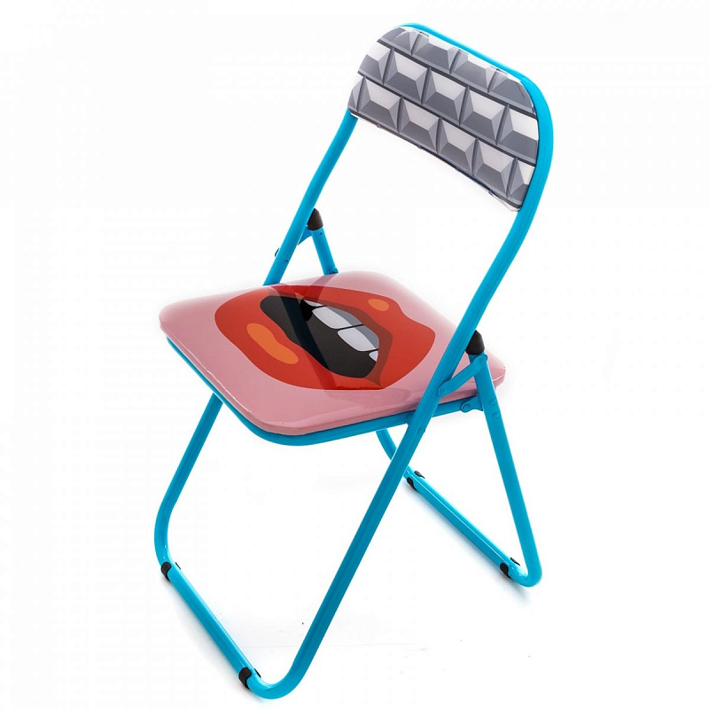 Стул Seletti Folding Chair Mouth Мульти Голубой в Ульяновске | Loft Concept 