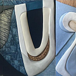 Арт-объект ручной работы Blue Abstraction из 4-х панелей варинант исполнения - 3 | Loft Concept в Ульяновске