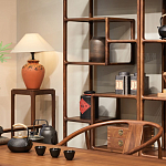 Стеллаж деревянный с полками для хранения Moon Walnut Furniture варинант исполнения - 4 | Loft Concept в Ульяновске