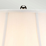 Настольная лампа с фарфоровым основанием с декоративным орнаментом и белым абажуром на темной круглой подставке Elstead Lighting варинант исполнения - 12 | Loft Concept в Ульяновске