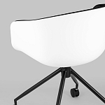 Офисное кресло из пластика с мягким сиденьем Eggshell Black варинант исполнения - 8 | Loft Concept в Ульяновске