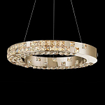 Люстра золотая в форме кольца с мозаичным хрустальным оформлением Sparks of Crystal варинант исполнения - 2 | Loft Concept в Ульяновске