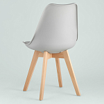 Стул с основой из пластика и мягким сиденьем Arvika Grey варинант исполнения - 4 | Loft Concept в Ульяновске