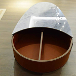 Дизайнерский журнальный стол овальной формы с открывающейся столешницей Caleb Coffee Table варинант исполнения - 1 | Loft Concept в Ульяновске