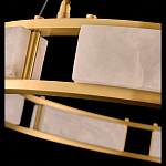 Люстра в виде кольца из натурального камня Golden Alavastor варинант исполнения - 4 | Loft Concept в Ульяновске