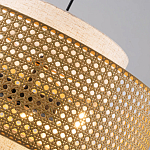 Подвесной светильник с декоративным поясом из плетеного бамбука Biuloggicu варинант исполнения - 5 | Loft Concept в Ульяновске