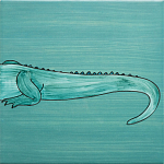 Плитка с узором Крокодил байдарочник варинант исполнения - 4 | Loft Concept в Ульяновске