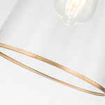 Подвесной светильник золотого цвета с колоколообразным стеклянным плафоном и декоративным элементом Elstead Lighting варинант исполнения - 3 | Loft Concept в Ульяновске