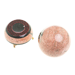 Шар декоративный на подставке из натуральных камней Змеевик и Мрамор Розовый Natural Stone Spheres 10.5 см варинант исполнения - 2 | Loft Concept в Ульяновске