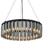 Люстра со стеклянными цилиндрическими плафонами Luminous Cylinders Smoky Round варинант исполнения - 3 | Loft Concept в Ульяновске